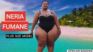 NERIA FUMANE from South Africa  Plus Size Curvy Model  asmr fashion show lifestyle trends [upl. by Cyn]