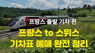 프랑스 출발 기차의 모든 것 프랑스에서 스위스 기차  how to navigate Switzerland [upl. by Rudiger876]