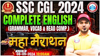 SSC CGL English Marathon Class 2024  English Grammar Vocab amp Reading Comprehension By Sanjeev Sir [upl. by Jentoft]