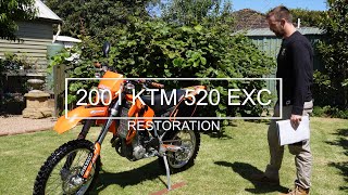 2001 KTM 520 EXC restoration [upl. by Nalehp]