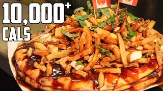 MASSIVE Pizza Poutine Challenge 10000 Calories [upl. by Thayer371]