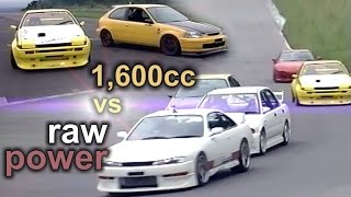 ENG CC Ultimate 1600cc vs raw power  Spoon EK9  N2 AE86 vs RX7 S14 EVO III Ebisu HV29 [upl. by Rod378]