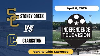 Stoney Creek vs Clarkston Girls Lacrosse [upl. by Aerdnaed]