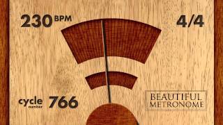 230 BPM 44 Wood Metronome HD [upl. by Ednalrym]