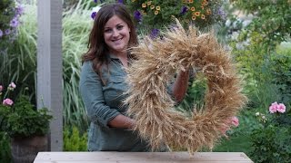 DIY 5 Fall Wheat Wreath [upl. by Anitteb]