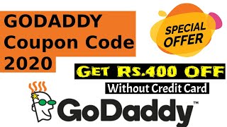 GoDaddy Domain Promo Code 2020 Get Discount Without Credit Card [upl. by Redna]