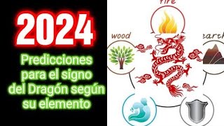 HORÓSCOPO CHINO 2024  Predicciones para el signo del Dragón según su elemento [upl. by Osmo]