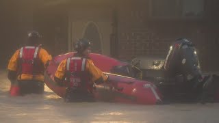 Flooding in Oakdale and on Route 51 forces response from emergency officials [upl. by Drusilla337]