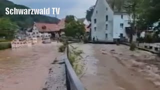 🚨⛈️ Überflutung von Straßen in RheinfeldenDegerfelden nach heftigem Sommergewitter 25062024 [upl. by Coltin749]