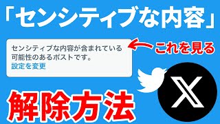 【最新版】X（Twitter）のセンシティブな内容を解除する方法 [upl. by Langdon]