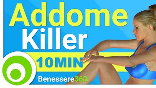 Allenamento Killer per Addominali di 10 Minuti Addome Scolpito e Pancia Piatta [upl. by Eednim]