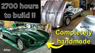 Hand built Jaguar DType Aluminium Car body from scratch How you can do it too [upl. by Aleta]