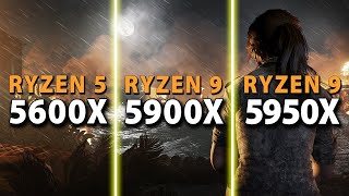 AMD Ryzen 5 5600X vs Ryzen 9 5900X vs Ryzen 9 5950X [upl. by Simmie]