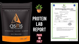 ASITIS PLANT PROTEIN LAB TEST REPORT  TOP SELLING PRODUCT  PASS OR FAIL CORE FIT LAB [upl. by Aikahs753]