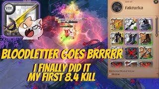 I DID IT 84 kill with this bloodletter build  VOICE COMMENTARY  PVP GUIDE  ALBION ONLINE [upl. by Apurk]