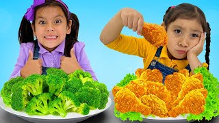 Ellie and Maddie Learn About Healthy Foods Fruits and Vegetables [upl. by Eniamrehc]