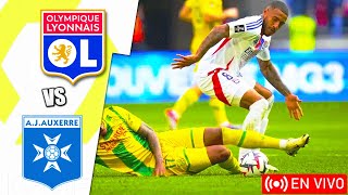 Olympique Lyonnais vs Auxerre en vivo  Ligue 1 Jornada 9 [upl. by Ardnuyek]