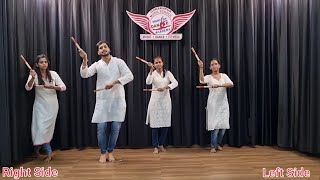 Dandiya Dance 16 Step TutorialManish SirKhushi MamKavya amp Priyanka manishdanceacademy dandiya [upl. by Daniell]