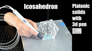 Making icosahedron with 3d pen [upl. by Squires]