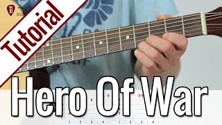 Rise Against  Hero Of War  Gitarren Tutorial Deutsch [upl. by Aramenta275]