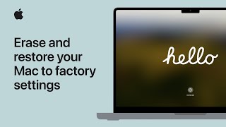 How to erase and reset your Mac to factory settings  Apple Support [upl. by Yoreel981]