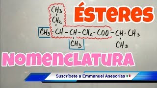 Nomenclatura de ÉSTERES nombre y fórmula [upl. by Eener]