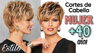 CORTES de CABELLO CORTOS y Semi Cortos para MUJERES de 40 años Looks Modernos y en Tendencia [upl. by Edana975]