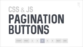 Pagination buttons with CSS and Javascript [upl. by Lainahtan841]