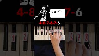 Disbelief Papyrus Piano Tutorial shorts [upl. by Bor]