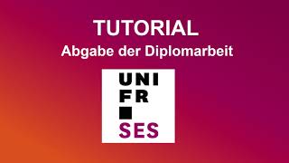 Tuto  Abgabe der Diplomarbeit [upl. by Danziger]