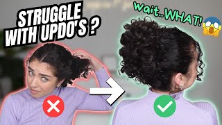 Quick and Easy Curly Hair Updos 3 BeginnerFriendly Messy Buns for All Events [upl. by Ydaf877]