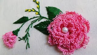 Hand Embroidery Brazilian EmbroideryNeedle tatting [upl. by Etireugram]