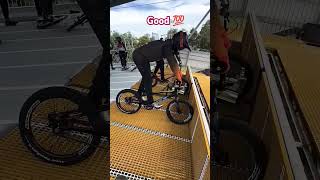 Speed 😱bicyclekick bmx bmxrace mtb bmxracer skatepark mountainbike dropthegate progate [upl. by Misa]