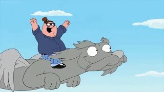 Peter Flies on Falkor The Dragon  Family Guy [upl. by Anitsrihc]