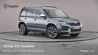 Skoda Yeti Outdoor  SE Drive 20 TDI SCR 150 PS 4x4 DSG  Citygate ŠKODA Watford [upl. by Chavez635]