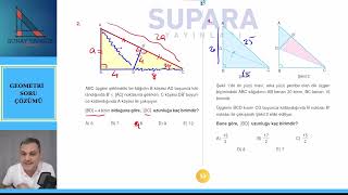 SUPARA TYT AYT GEOMETRİ ÜÇGENDE AÇIORTAY TEST 3 [upl. by Utley]