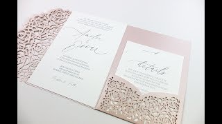 How to Assemble Pocket Wedding invitations [upl. by Burg]