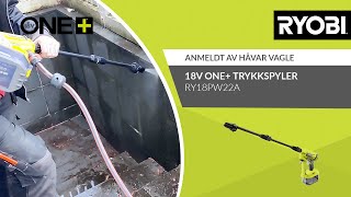 RYOBI® Brukeranmeldelse  18V ONE™ Trykkspyler RY18PW22A [upl. by Akiehsat]