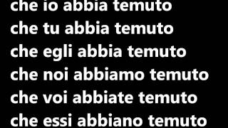 LEZIONI DI ITALIANO Seconda coniugazione regolare modo congiuntivo  Verbo temere [upl. by Tillie505]