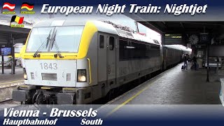 Train Trip Around Central Europe 5 Wien Vienna Hbf to Brussels South by Nightjet Seat wagon [upl. by Einnej926]