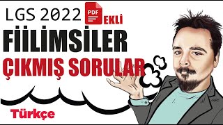 LGS 2022 TÜRKÇE Fiilimsiler Çıkmış Soru Çözümü [upl. by Barkley]