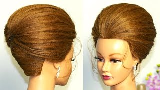 Elegant hairstyle for long medium hair Updo tutorial [upl. by Airekal]