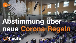 Neue CoronaRegeln Debatte und Abstimmung im Bundestag [upl. by Tani]