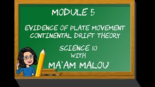 Module 5 Part 1  Evidence of Plate Movement Continental Drift Theory [upl. by Eddi]