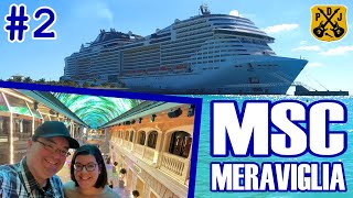 MSC Meraviglia Pt2  Nassau Ship Day Pool amp Whirlpool Grille Lunch Broadway Show White Party [upl. by Barrada]