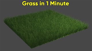 Create realistic grass in 1 minute in Blender [upl. by Algy603]