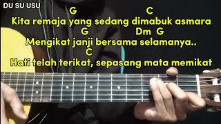 Tutorial Chord Mudah REMAJA  HIVI  Versi Gampang [upl. by Cerveny]