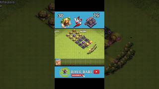 30 giant vs 16 duble cannonshorts clashofclans coc [upl. by Lindley]