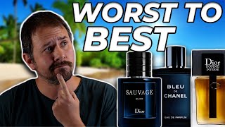 20 MOST POPULAR Mens Fragrances Ranked From WORST TO BEST [upl. by Nagam669]