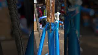 bicycle stuck seat post how to remove seized seatpost [upl. by Hinda]